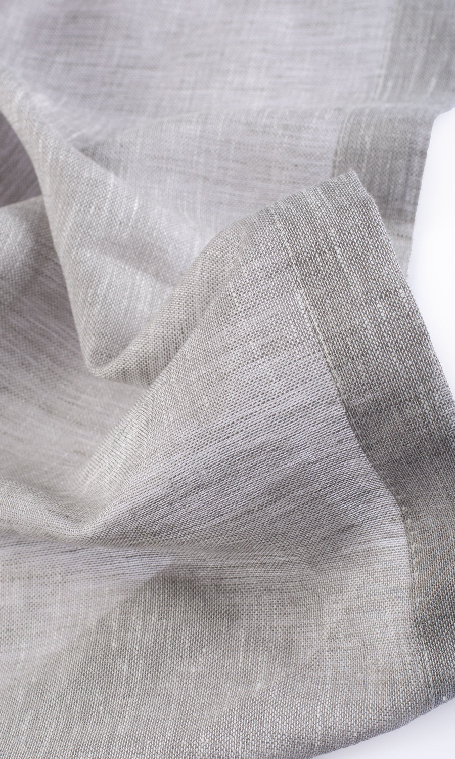 Linen-Cotton Sheer Window Treatments Fabric By the Yard (Pale Gray)