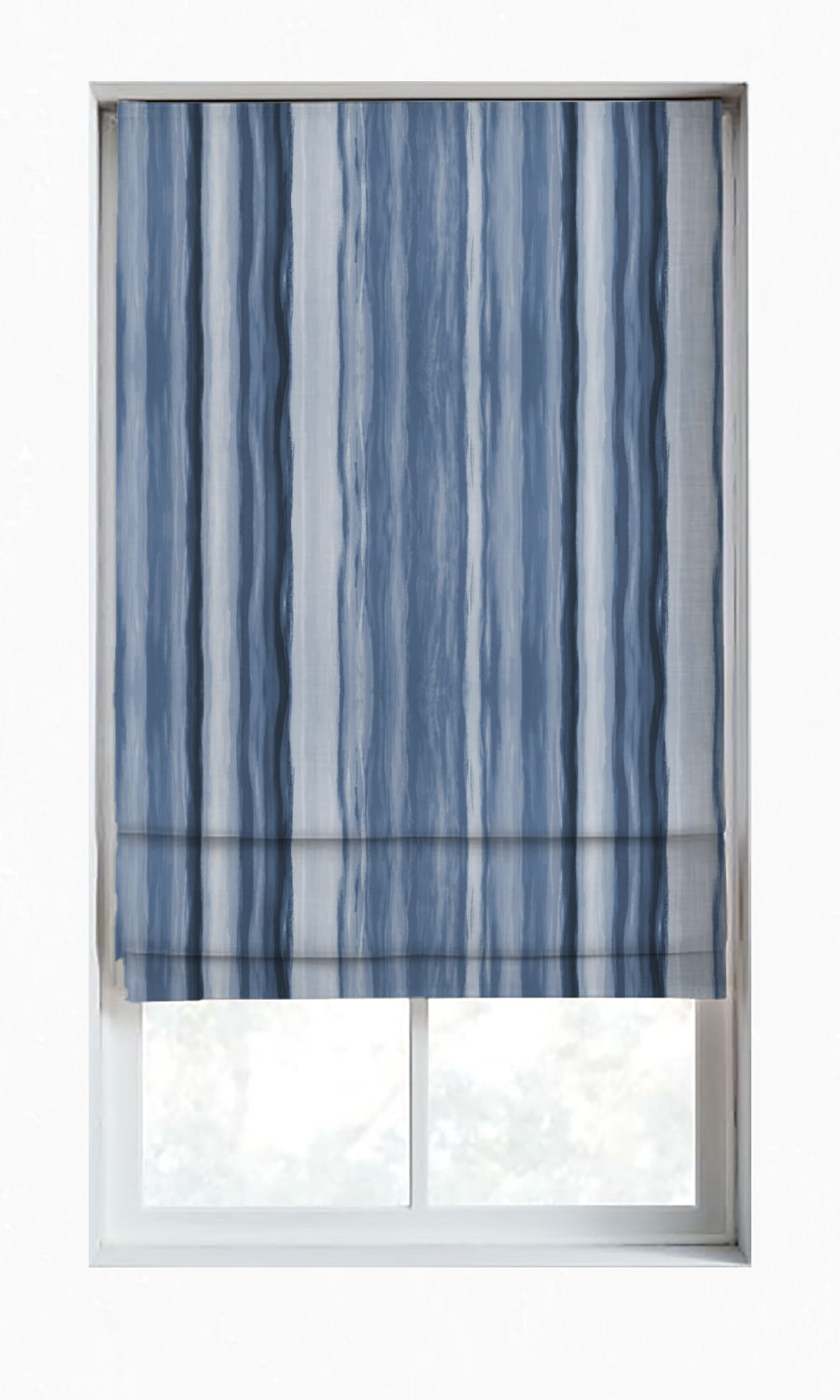 Modern Striped Home Décor Fabric By the Yard (Cobalt/ Denim Blue)