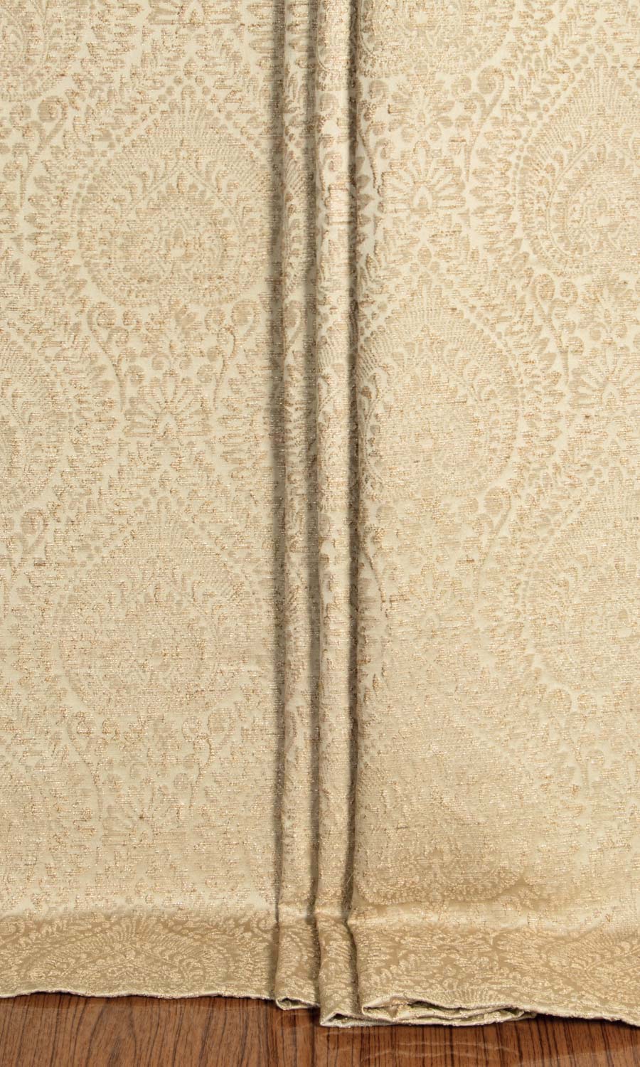 Textured Floral Home Textile Fabric Material By the Yard (Beige)