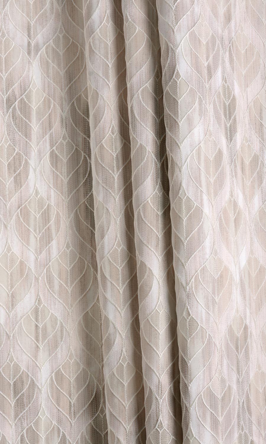Petal Patterned Home Décor Fabric By the Yard (Pale Grey/ Beige)