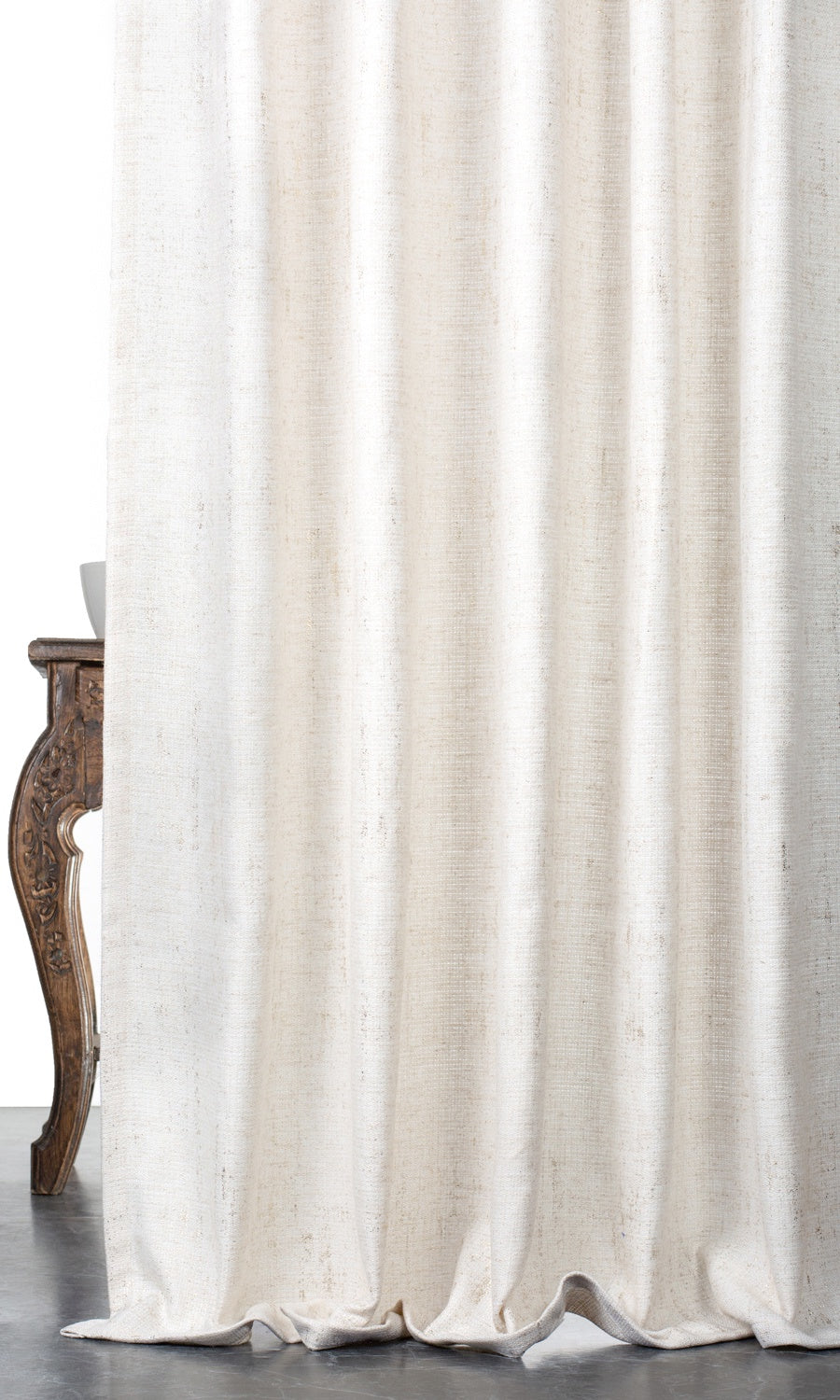 Metallic Accents Home Décor Fabric Sample (Cream/ Golden)