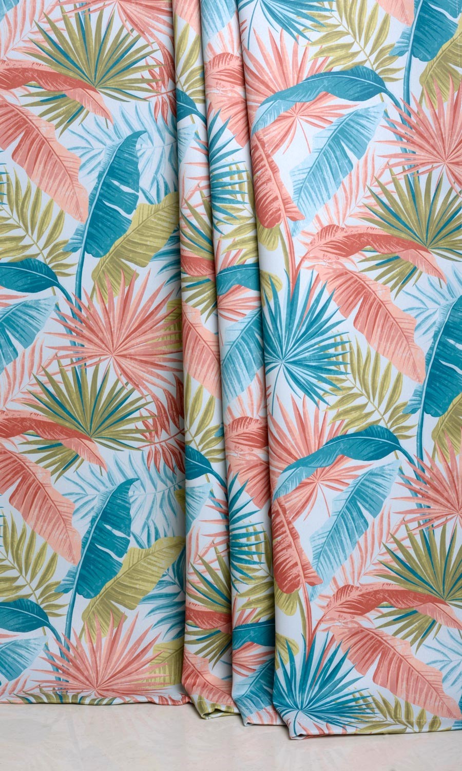 Botanical Floral Window Treatments Fabric By the Yard (Red/ Blue/ Green)