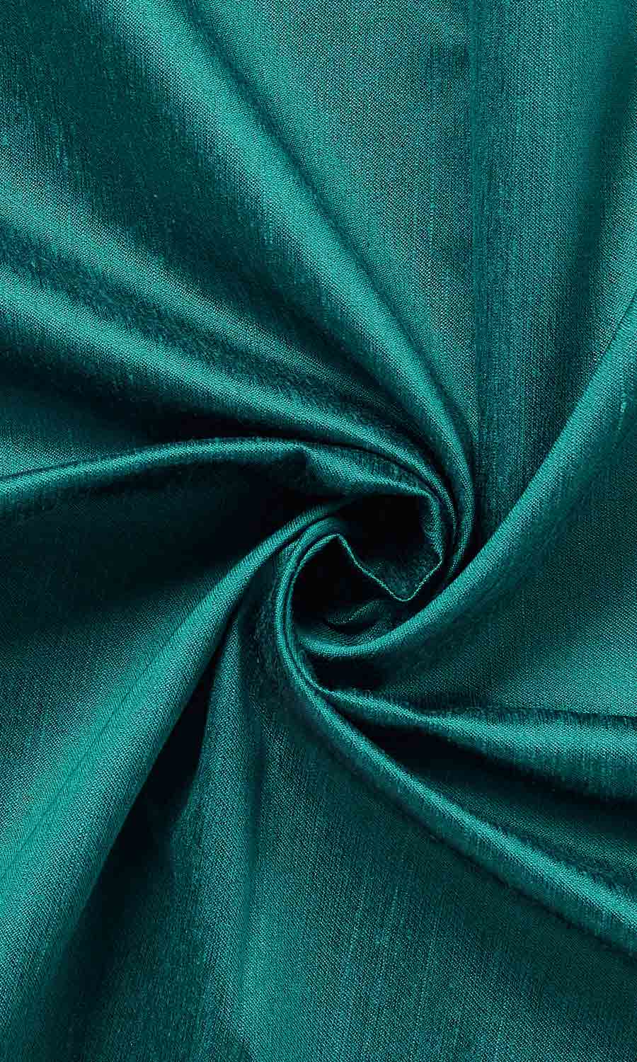Faux Silk Home Décor Fabric By the Yard (Turquoise Blue)
