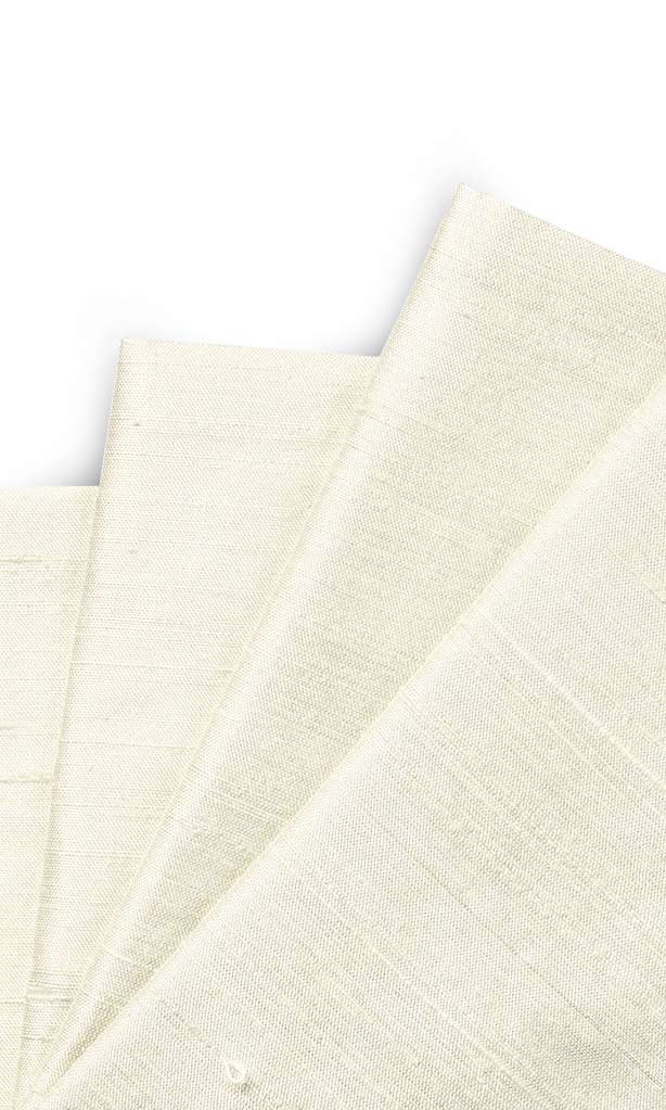 Dupioni Silk Window Treatments Fabric Sample (Cream/ Off-White)