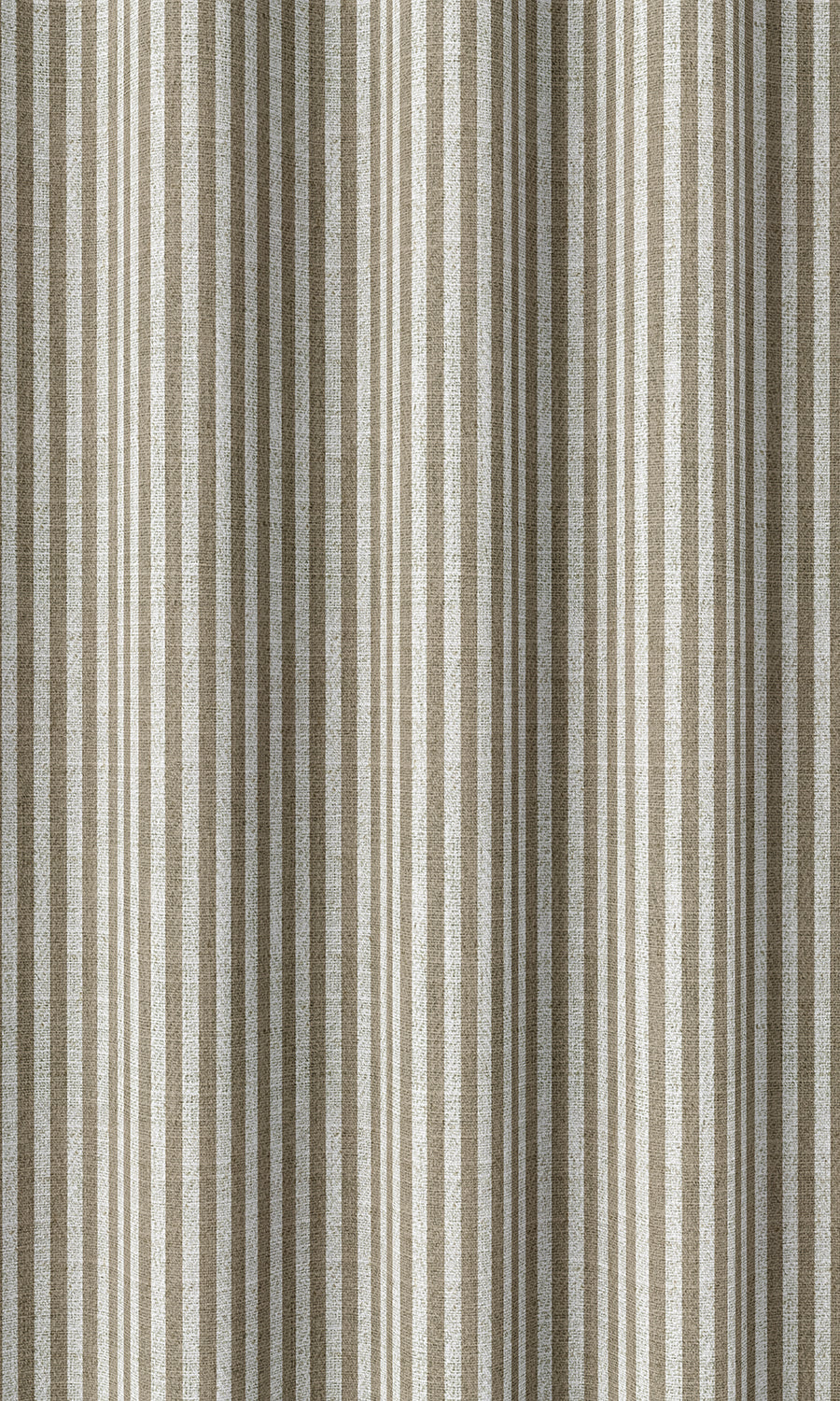 Striped Print Home Décor Fabric By the Yard (Smoky Brown/ White)