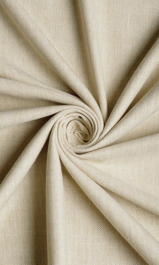 Herringbone Textured Home Décor Fabric By the Yard (Beige)