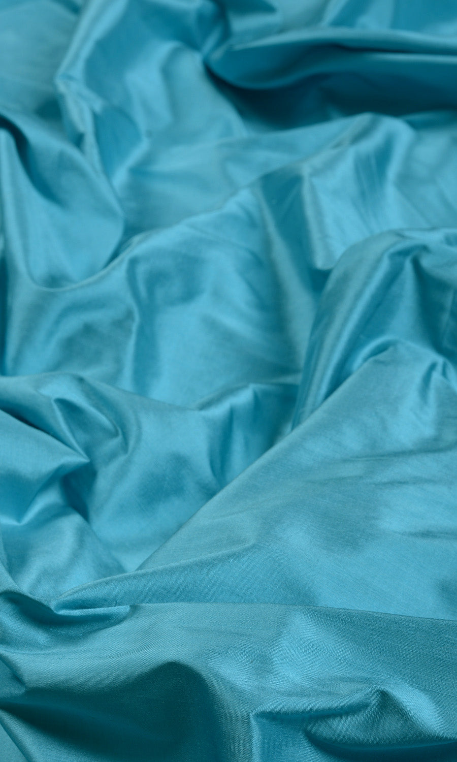Shantung Silk Window Treatments Fabric Sample (Aqua Blue)