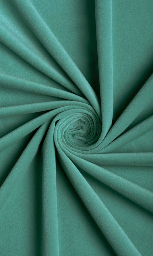 Velvet Home Décor Fabric By the Yard (Green/ Blue)