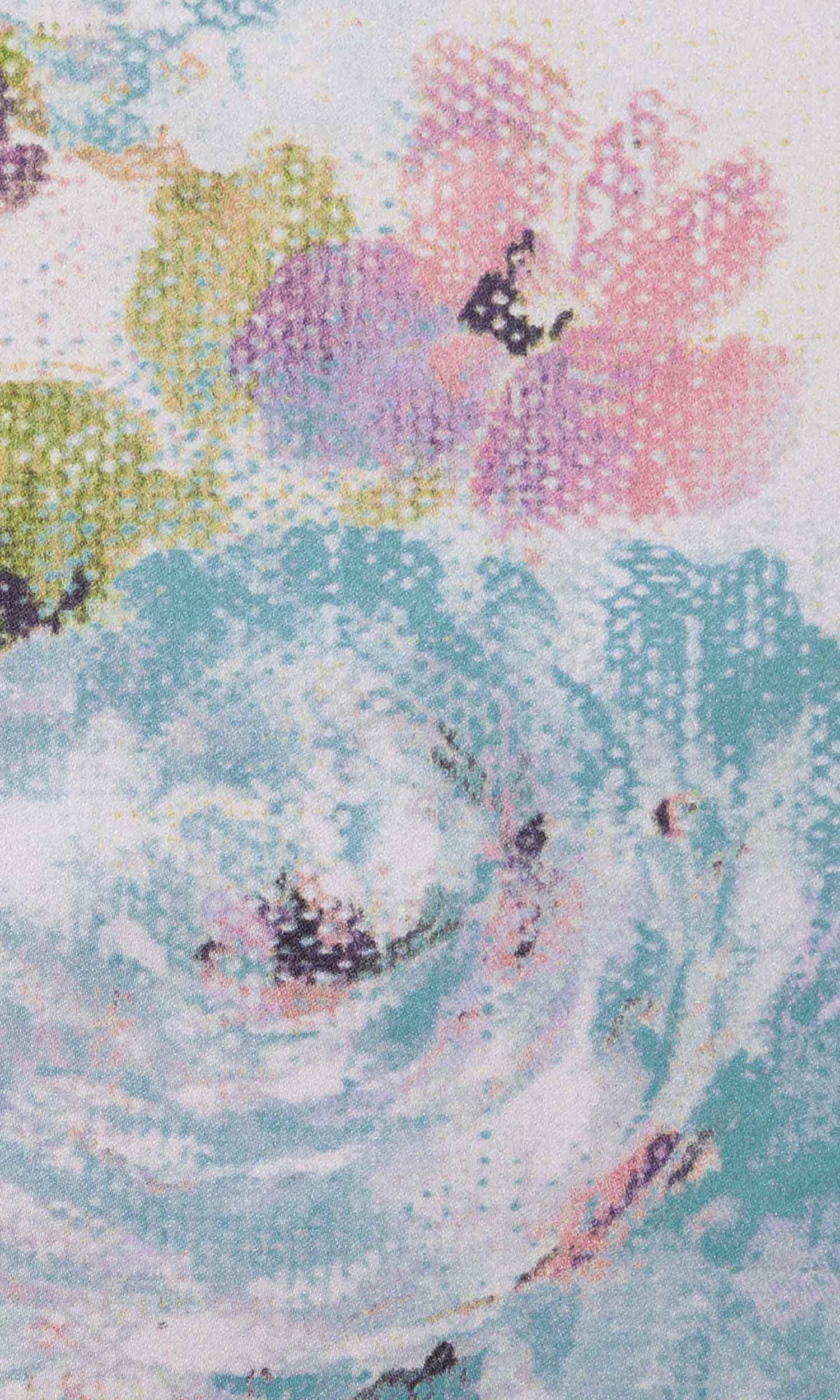 Floral Home Textile Fabric Material By the Yard (Pink/ Blue/ White)
