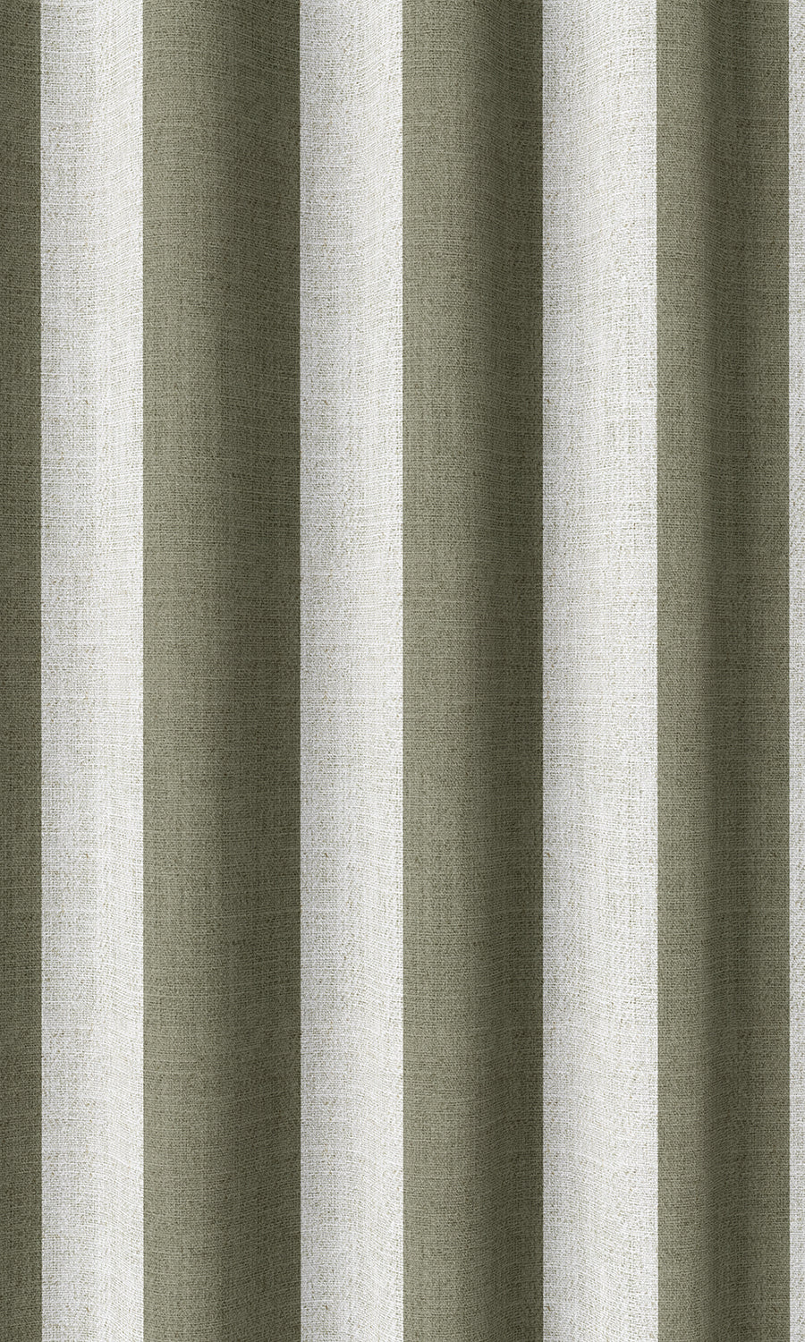 Striped Home Décor Fabric Sample (Olive Green/ White)
