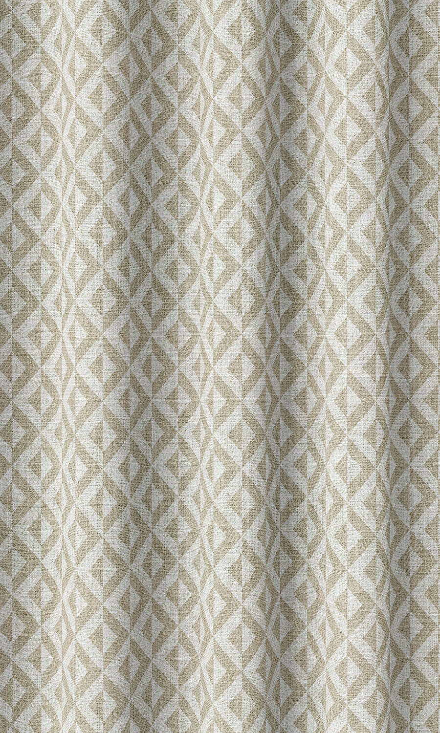 Geometric Print Home Décor Fabric By the Metre (Beige/ White)