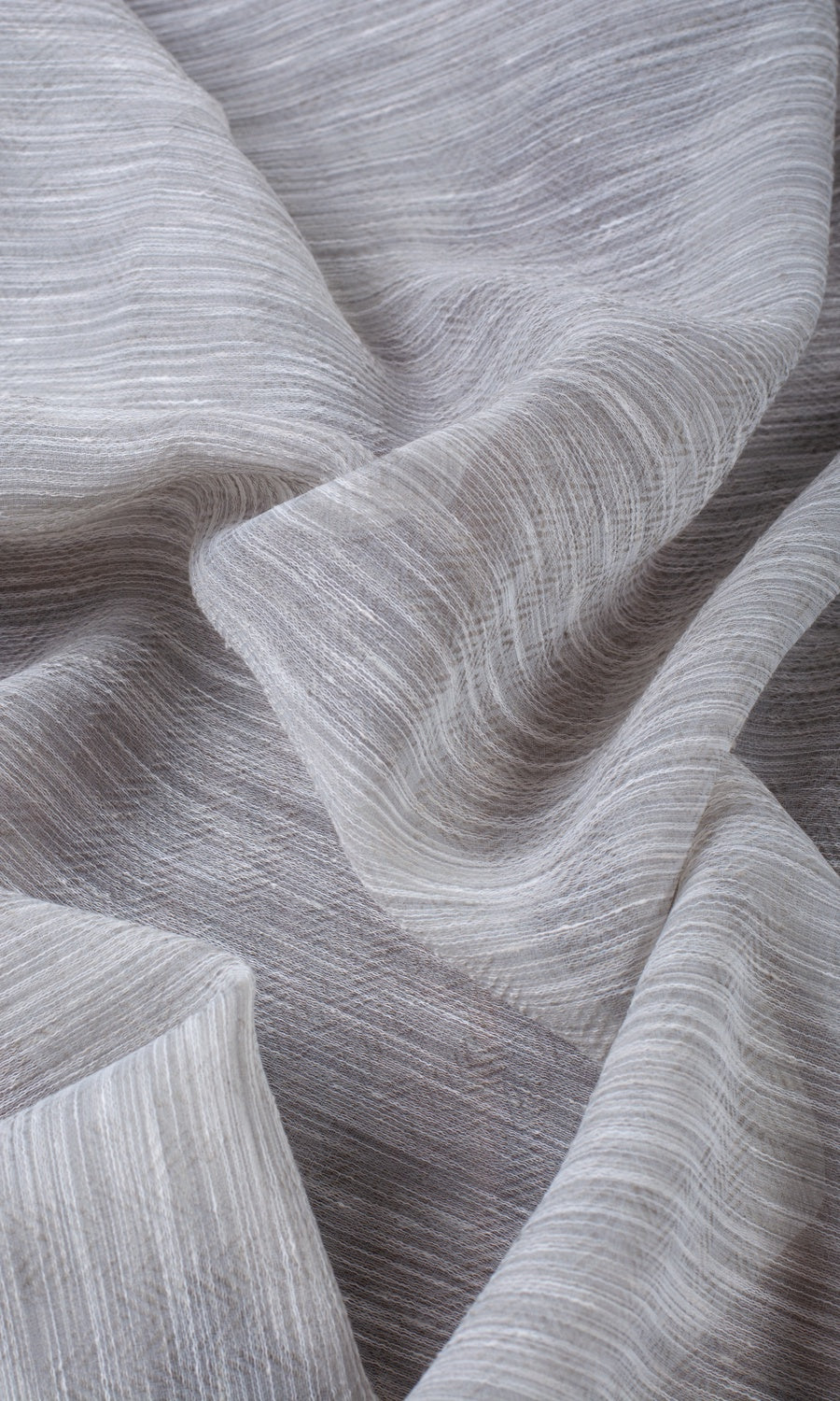 Textured Sheer Window Treatments Fabric By the Yard (Heather Gray)