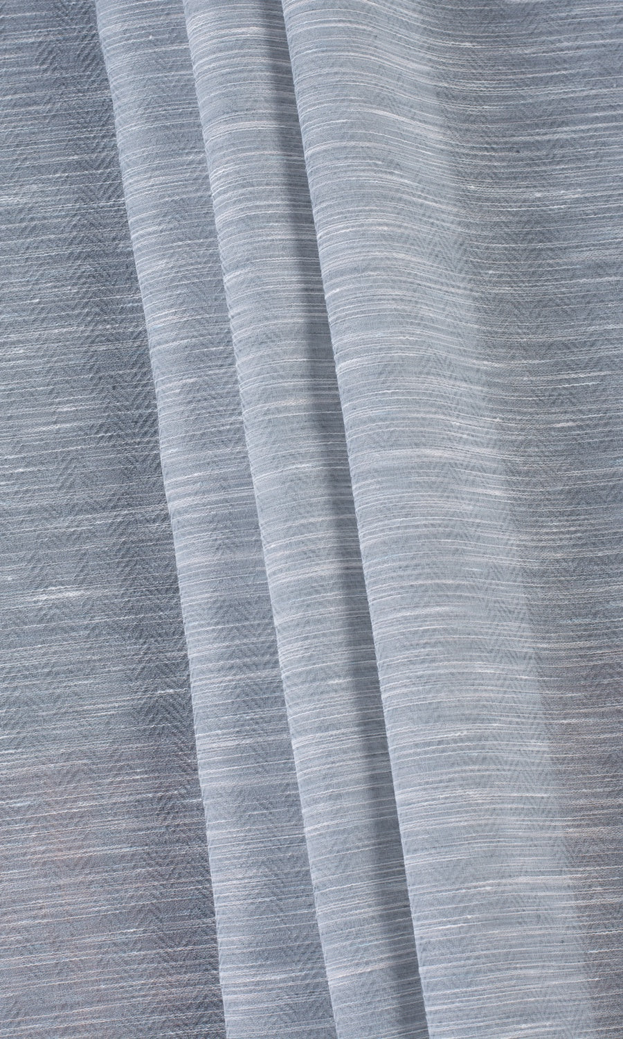 Textured Sheer Free Fabric Material Sample (Grey/ Blue)