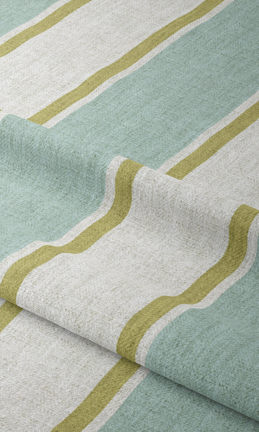 Striped Home Textile Fabric Material By the Yard (Turquoise Blue/ Green)