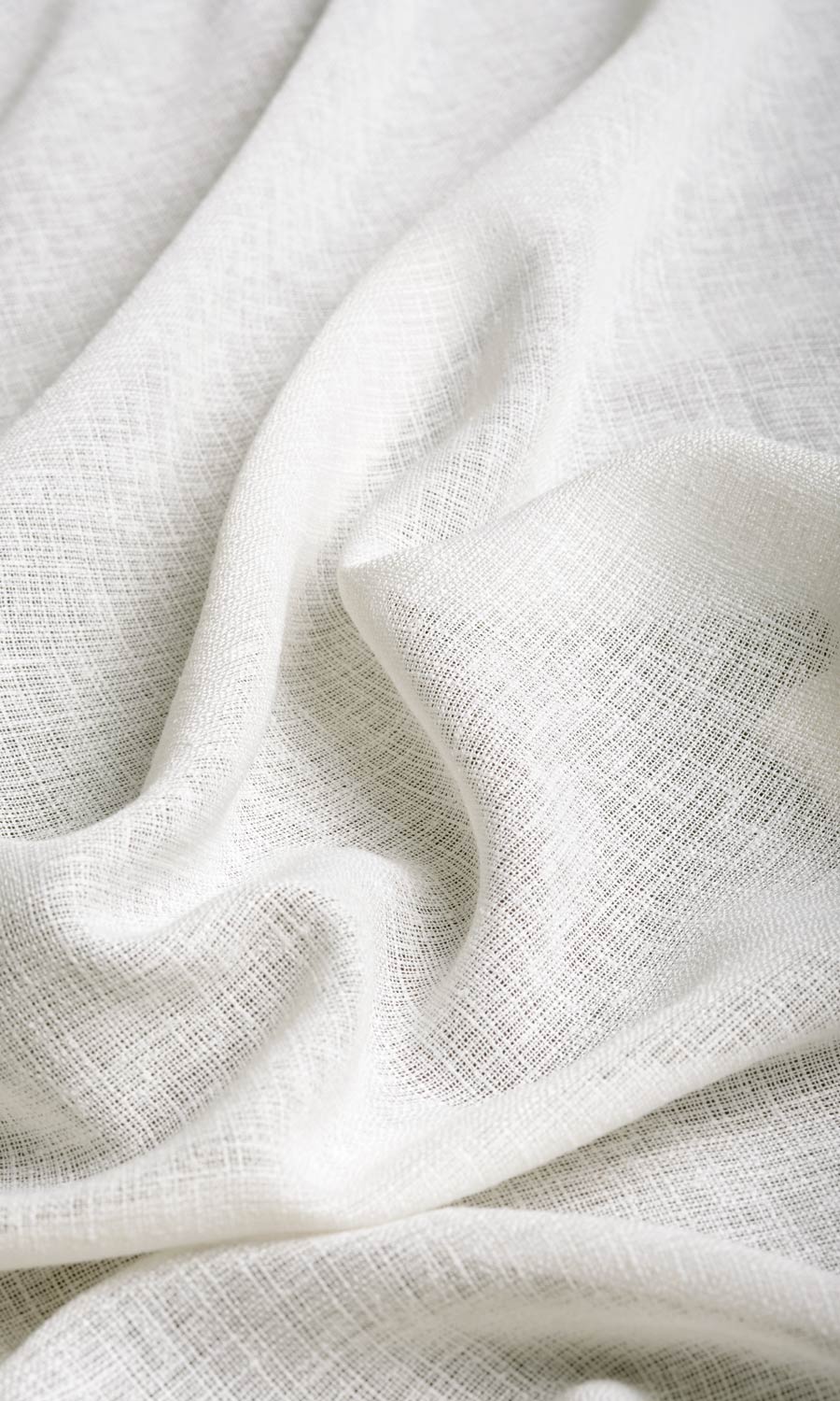 Sheer Window Treatments Fabric Sample (Pearl White)