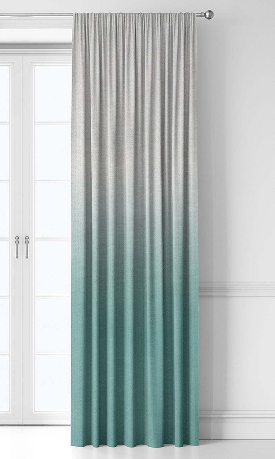 2-Tone Ombre Home Décor Fabric By the Yard (Turquoise Blue)