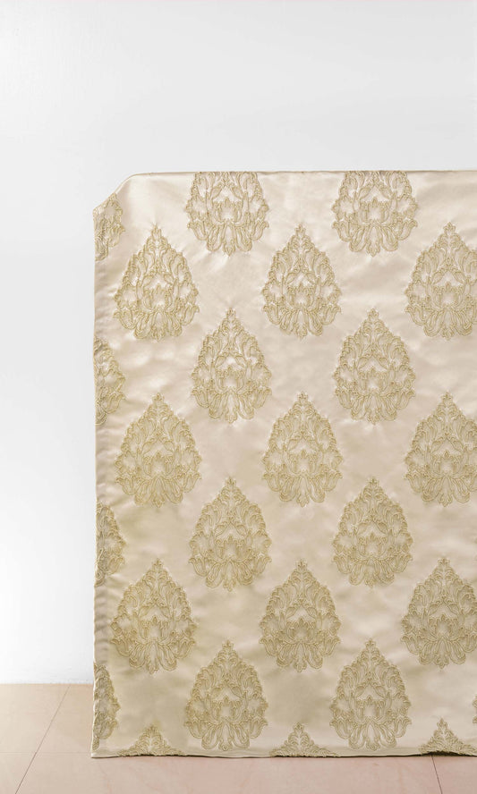 Damask Textured Roman Shades (Off White)