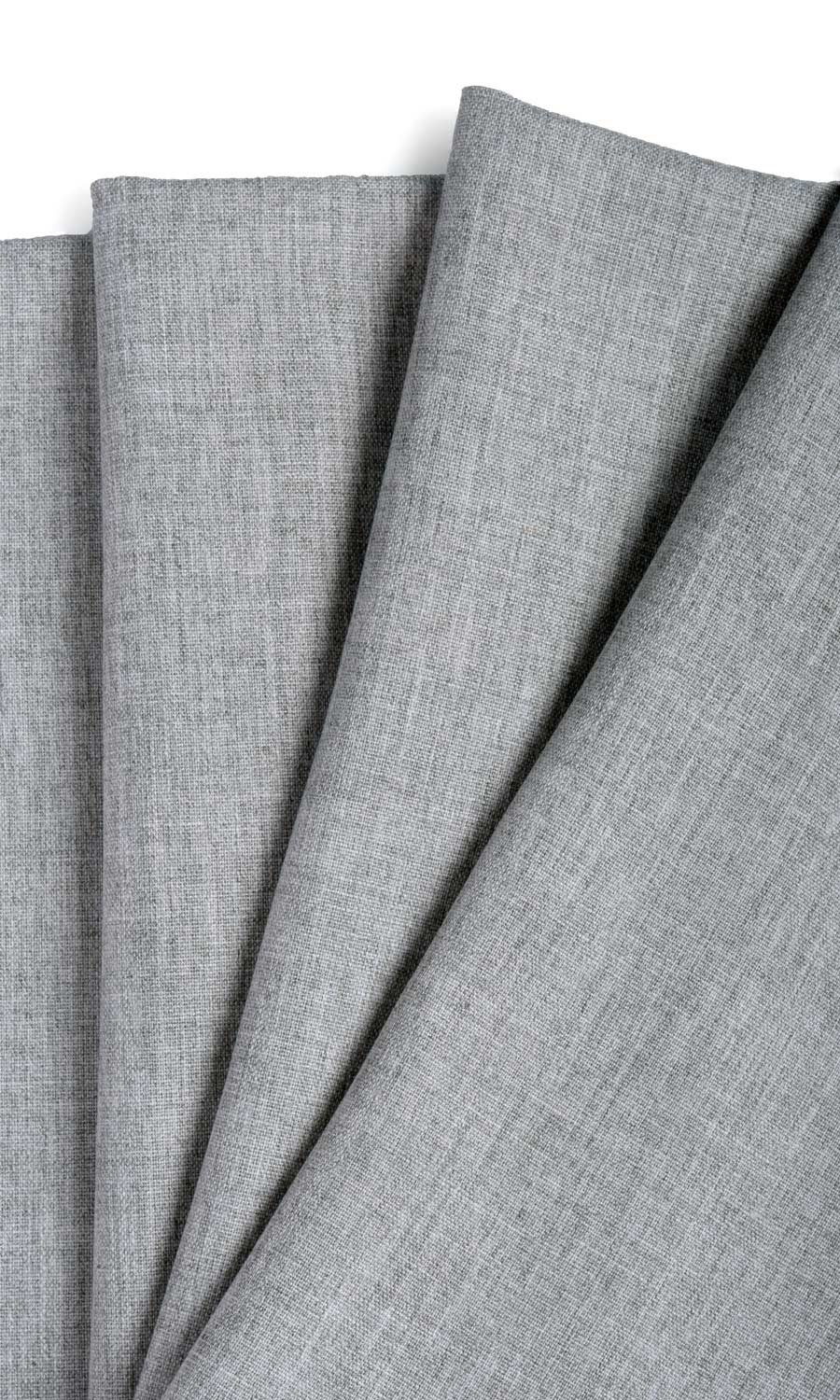 Plain Linen Texture Window Treatments Fabric By the Yard (Steel Grey)
