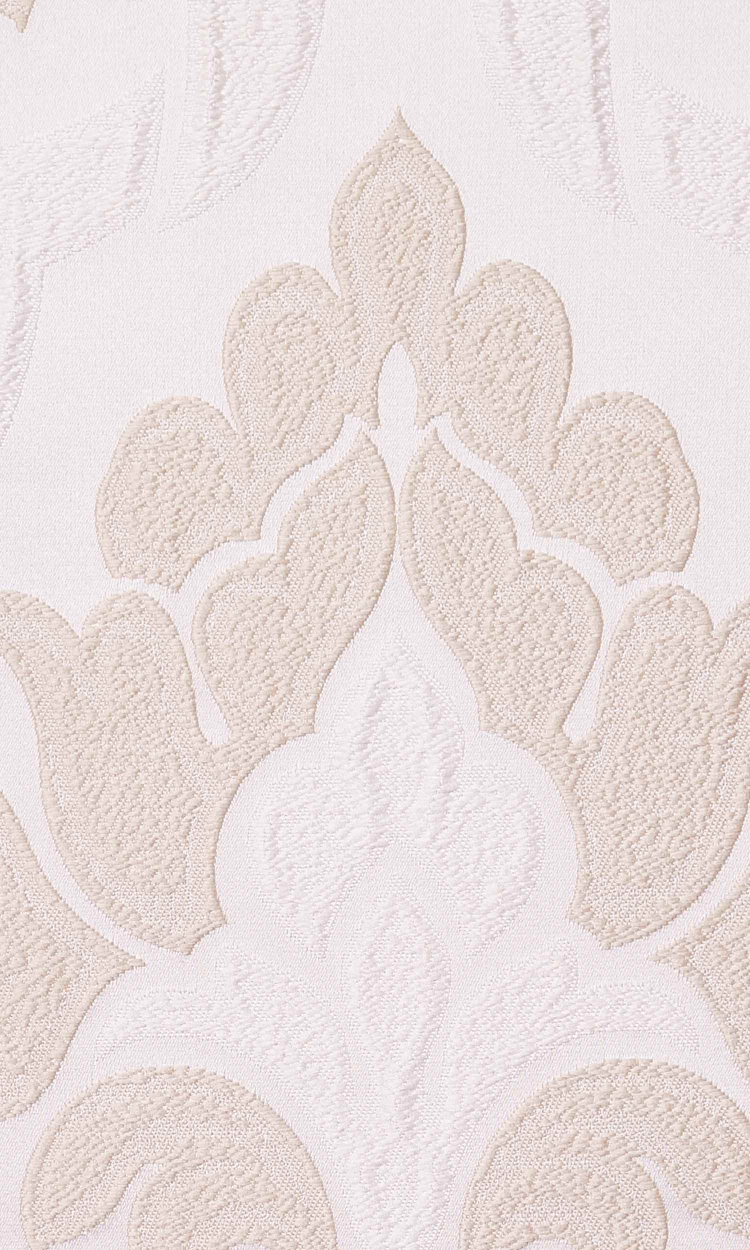 Self-Patterned Damask Home Textile Fabric Material By the Yard (Beige/ Cream)