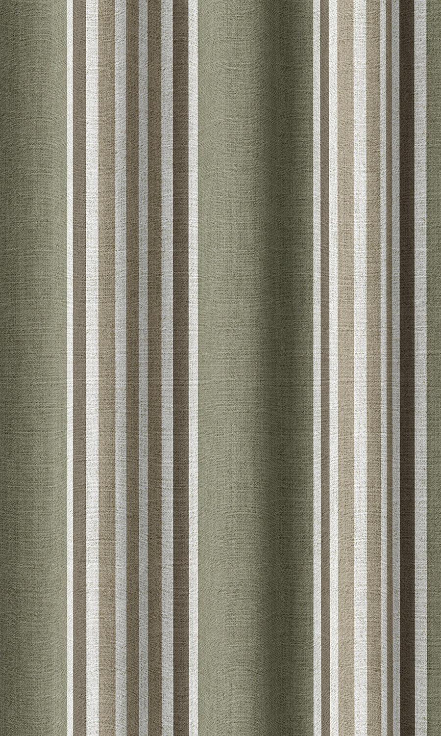 Striped Print Home Décor Fabric By the Metre (Olive Green/ Browns)