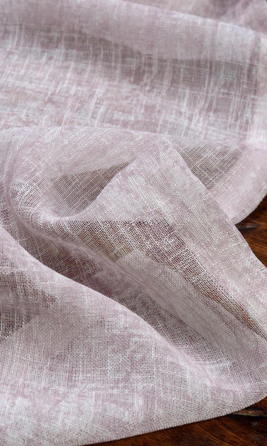 Textured Sheer Home Décor Fabric By the Yard (Pale Pink)