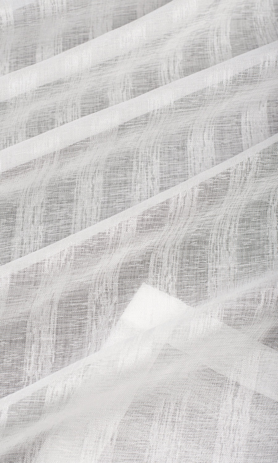 Striped Sheer Fabric Sample for Roman Blinds & Shades (White)