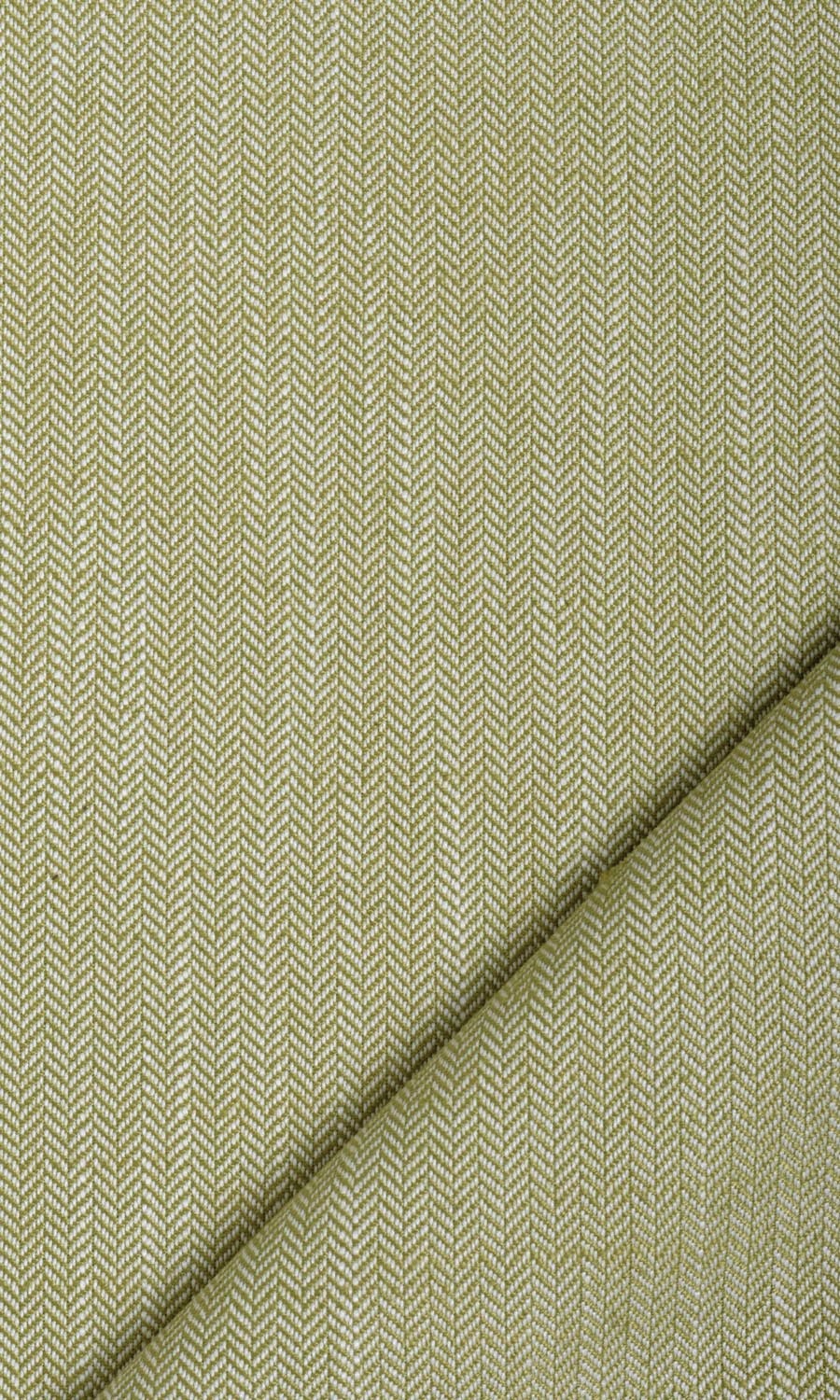Herringbone Textured Home Textile Fabric Material Sample (Olive Green)