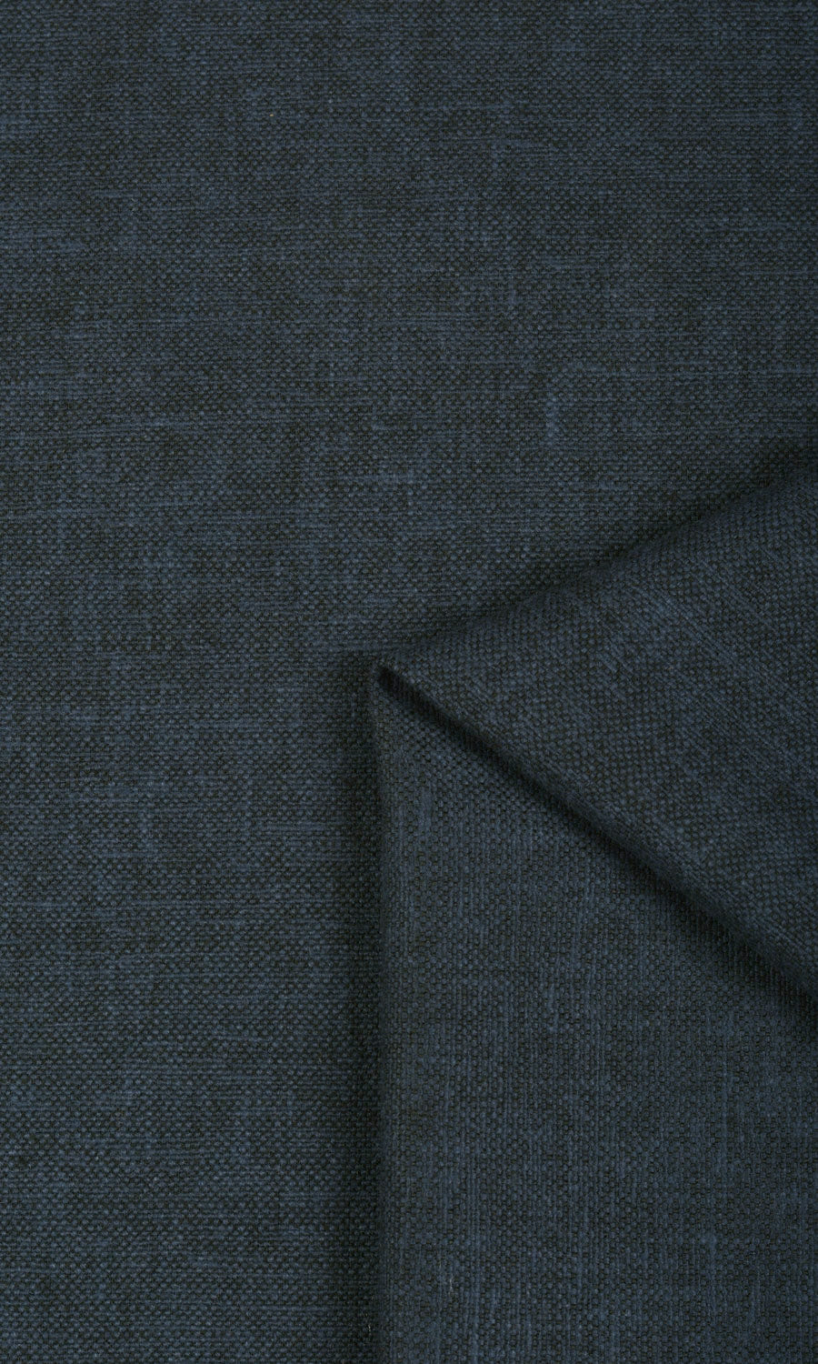 Linen-Blend Window Treatments Fabric By the Yard (Deep Teal Blue)