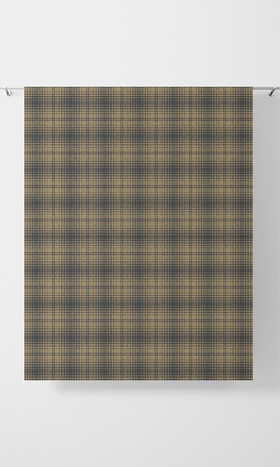 Plaid Home Décor Fabric By the Yard (Yellow & Navy Blue/Grey)