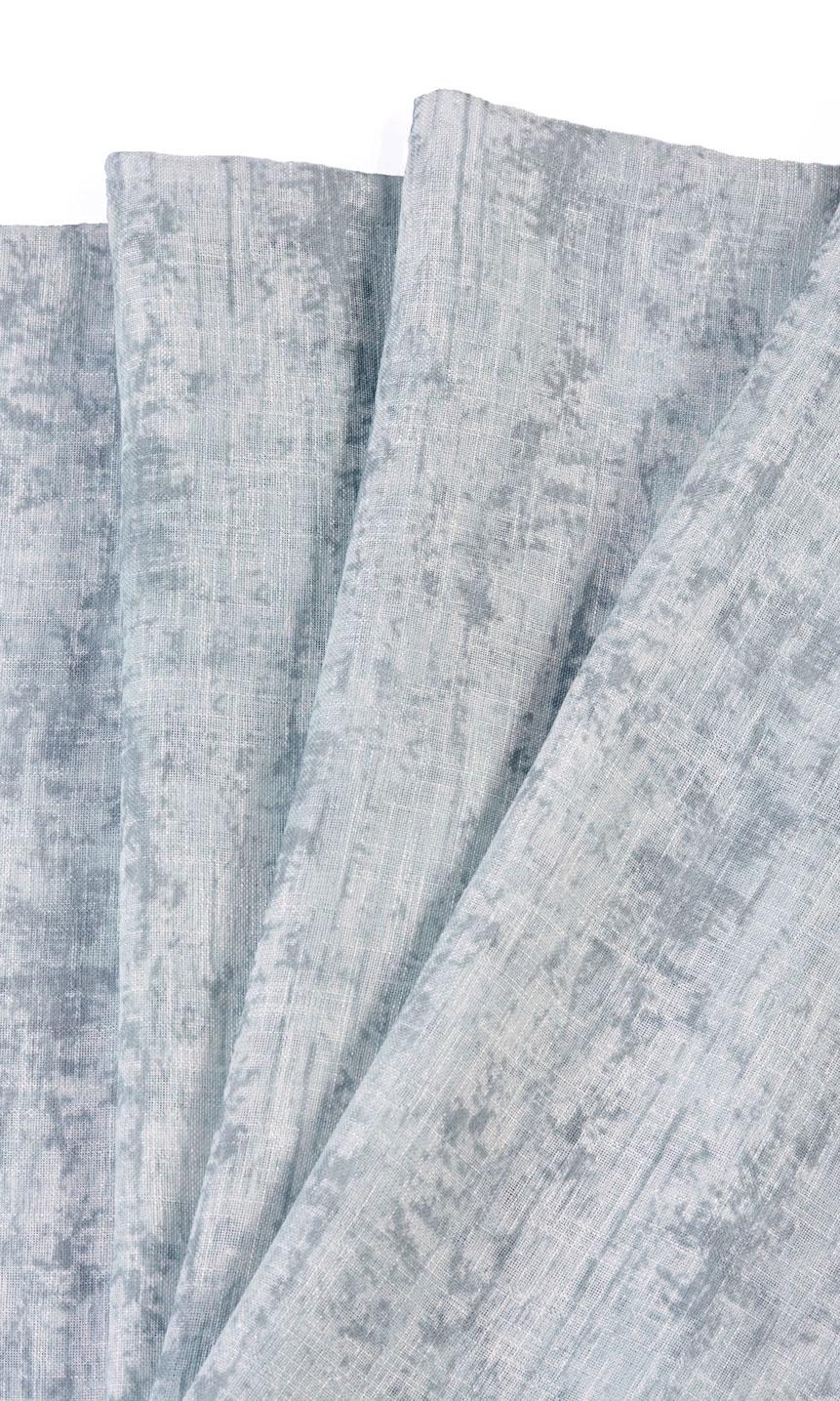 Textured Sheer Home Textile Fabric Material By the Yard (Blue)