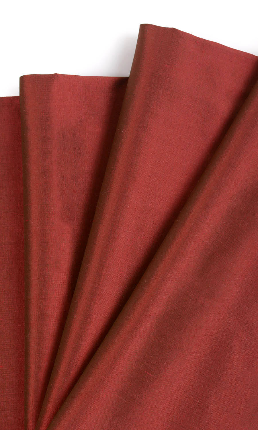 Shantung Silk Home Textile Fabric Material Sample (Copper Red)