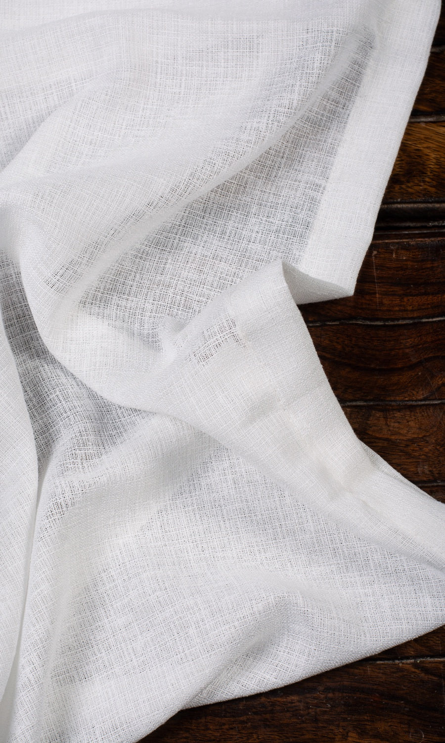 Plain Sheer Window Treatments Fabric By the Yard (White)