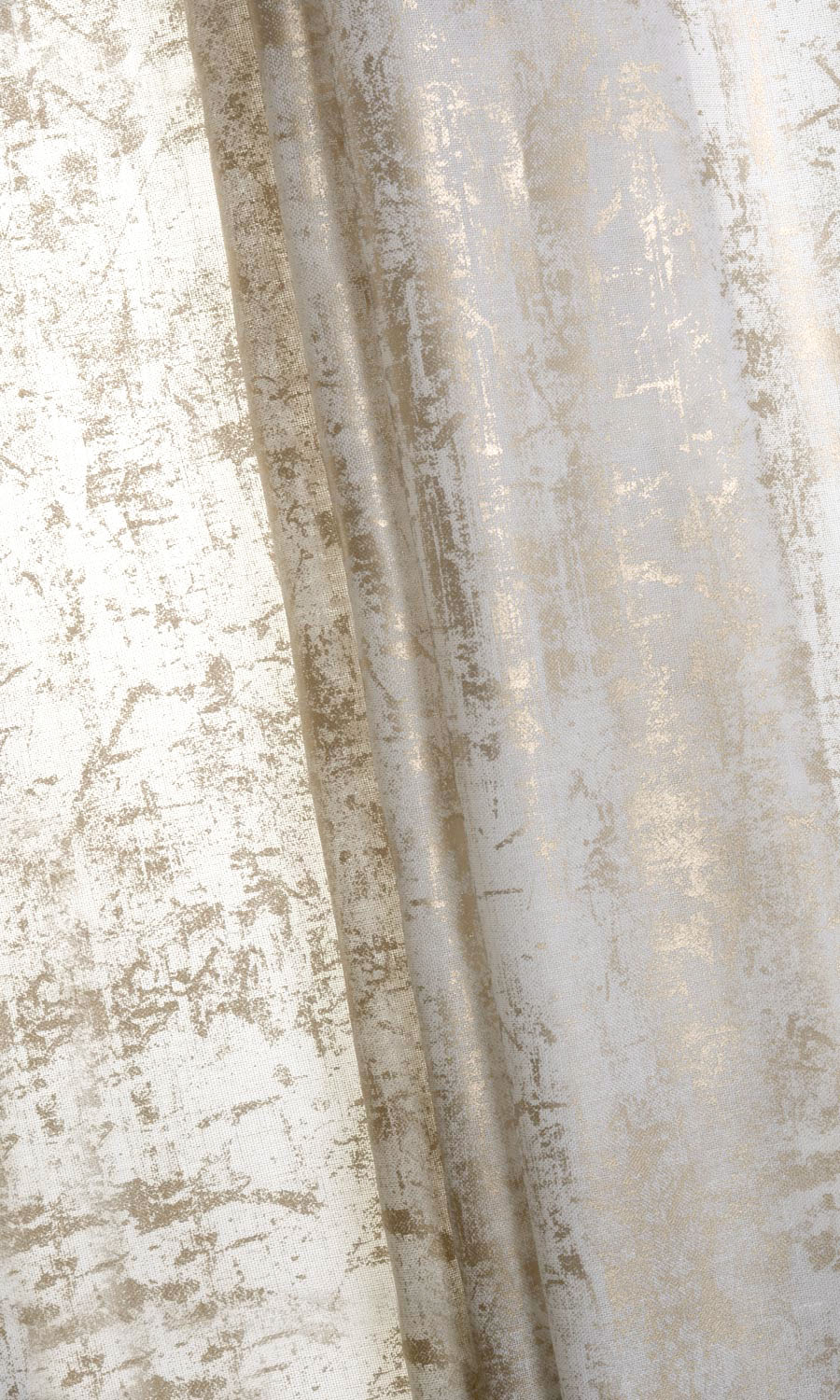 Sheer Fabric Sample for Roman Blinds & Shades (White/ Metallic Golden)