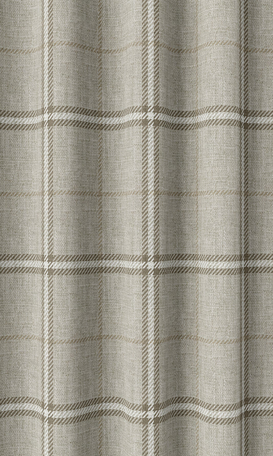 Striped Roman Shades (Warm Grey/ Beige)