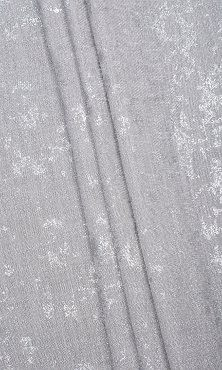 Metallic Abstract Print Fabric Material By the Yard (Silver)