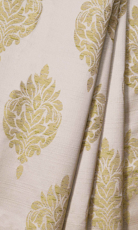 Self-Patterned Damask Blinds (Green)