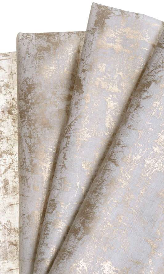 Sheer Blinds (White/ Metallic Golden)