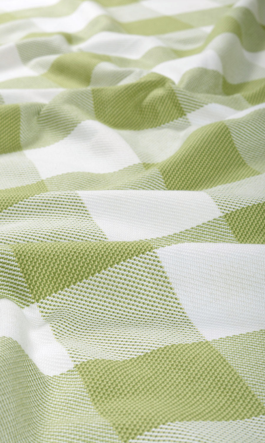 Buffalo Check Home Textile Fabric Material By the Yard (Olive Green/ White)