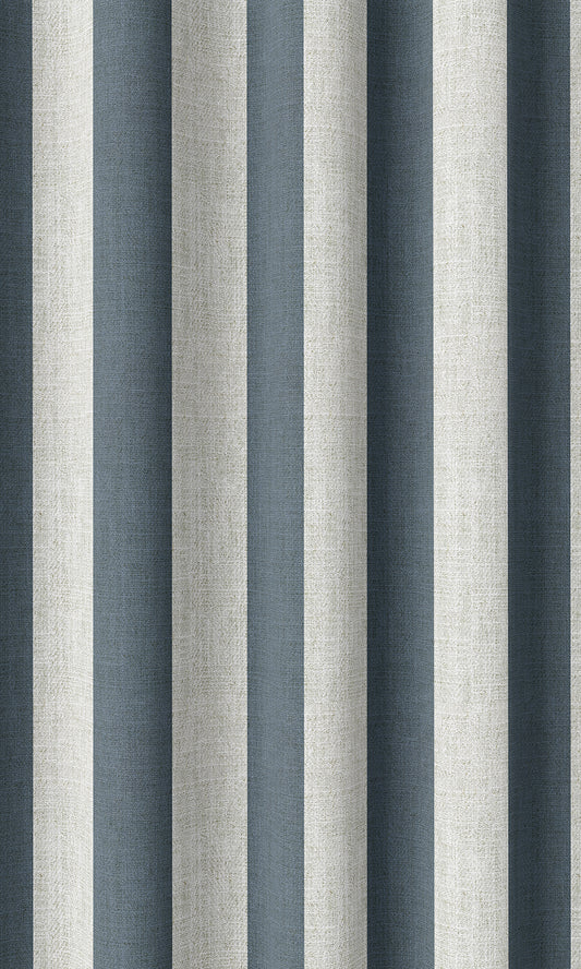 Modern Striped Blinds (Petrol Blue/ White)
