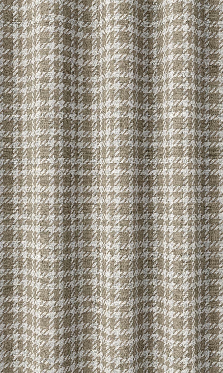 Checkered Home Décor Fabric Sample (Cedar Brown/ White)