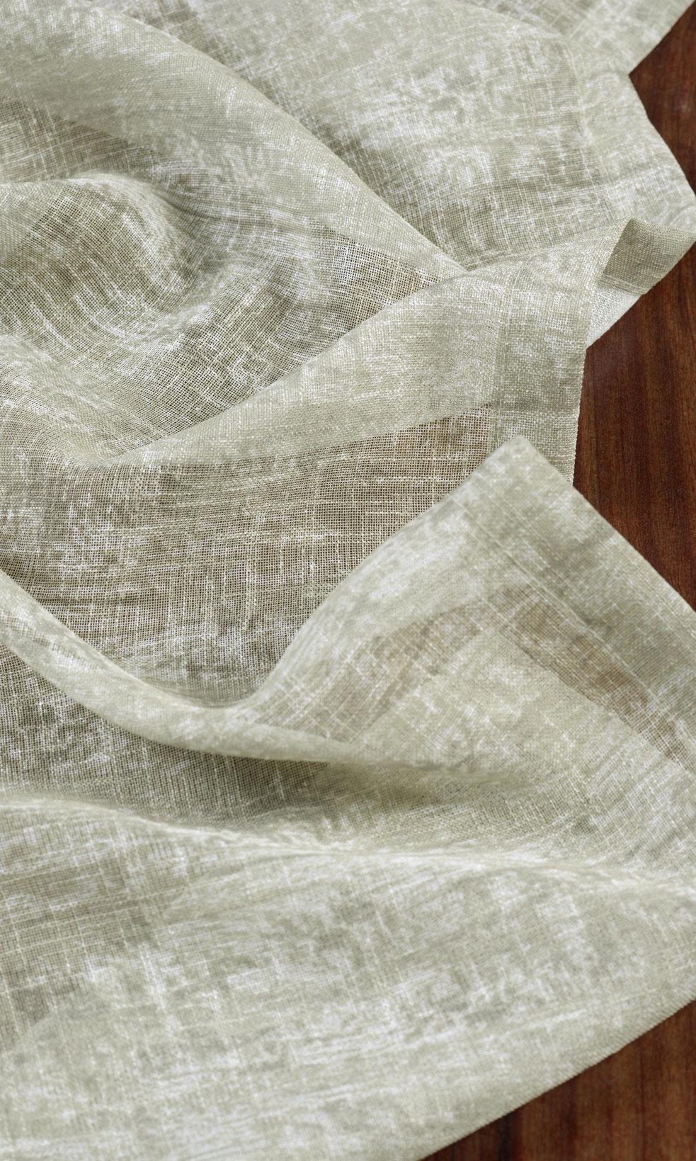 Textured Sheer Home Décor Fabric By the Yard (Grey-Green)