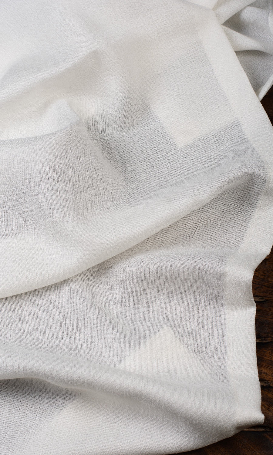 Plain Semi-Sheer Home Décor Fabric By the Yard (White)
