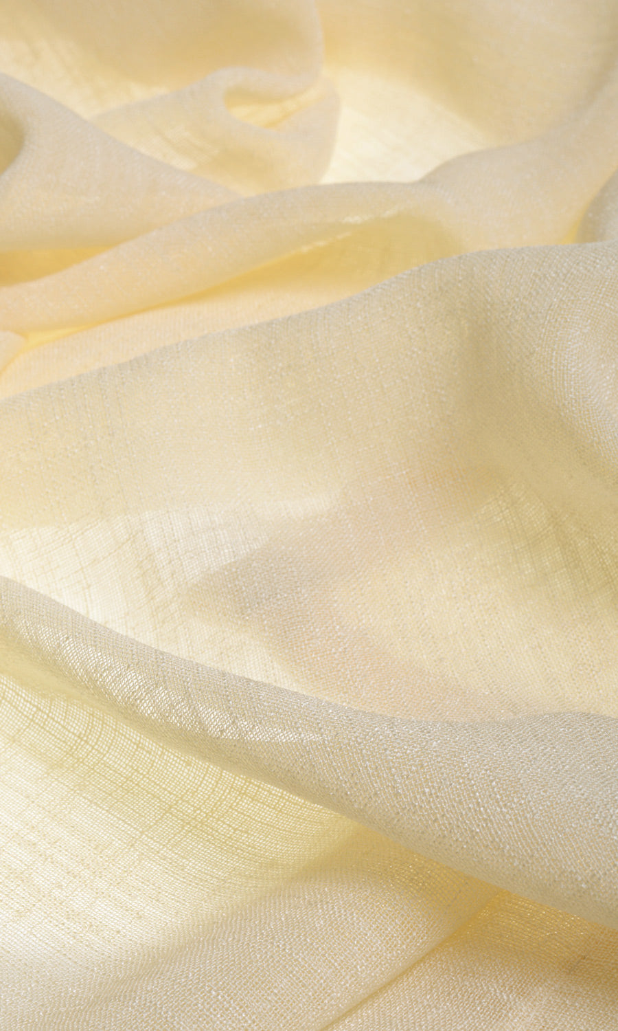 Sheer Linen Window Treatments Fabric By the Yard (Lemon Yellow)