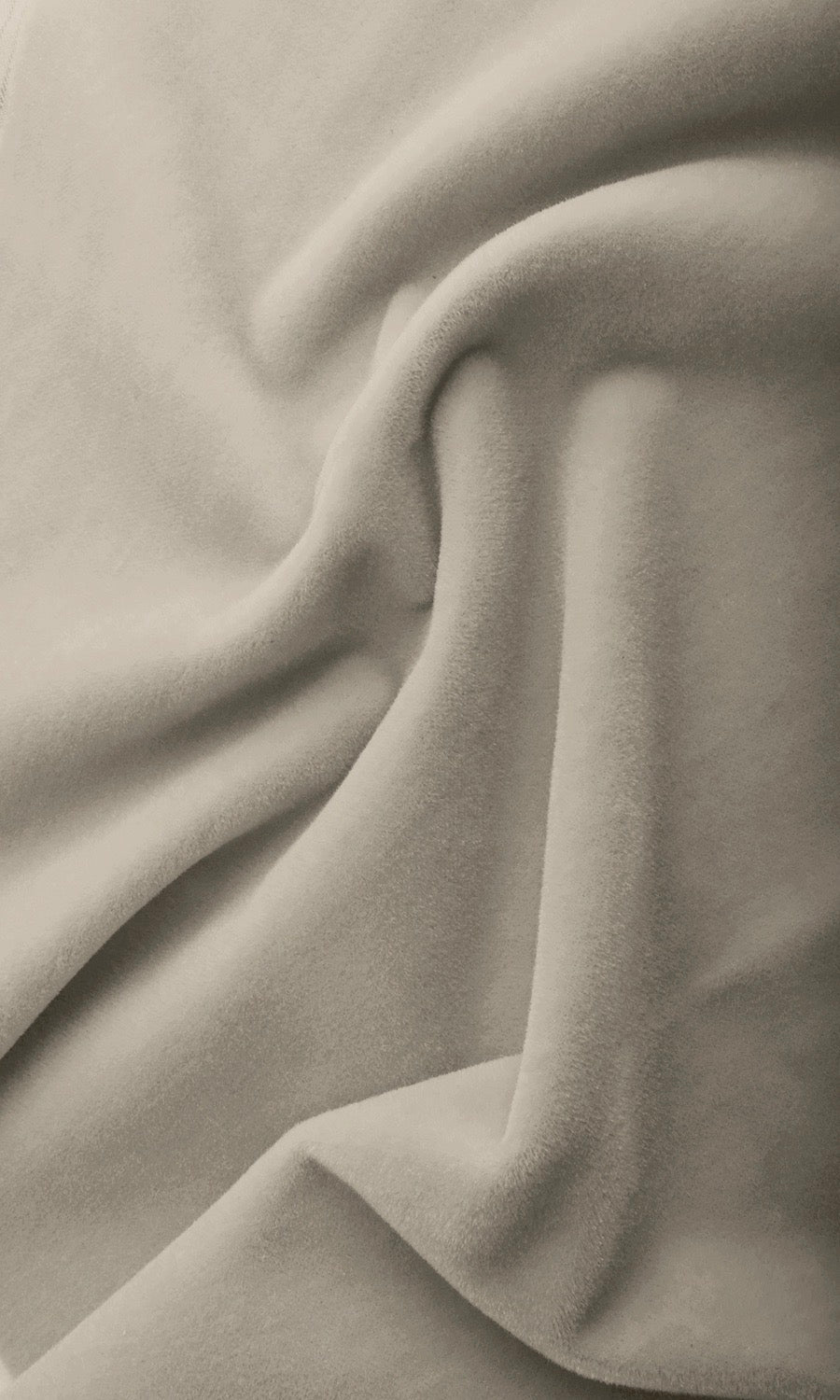 Velvet Home Textile Fabric Material By the Yard (Warm Ivory)