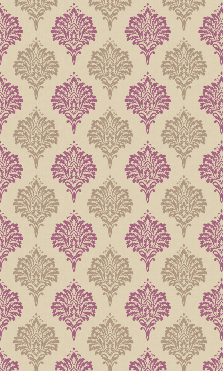 Damask Patterned Home Textile Fabric Material By the Yard (Lilac/ Grey)