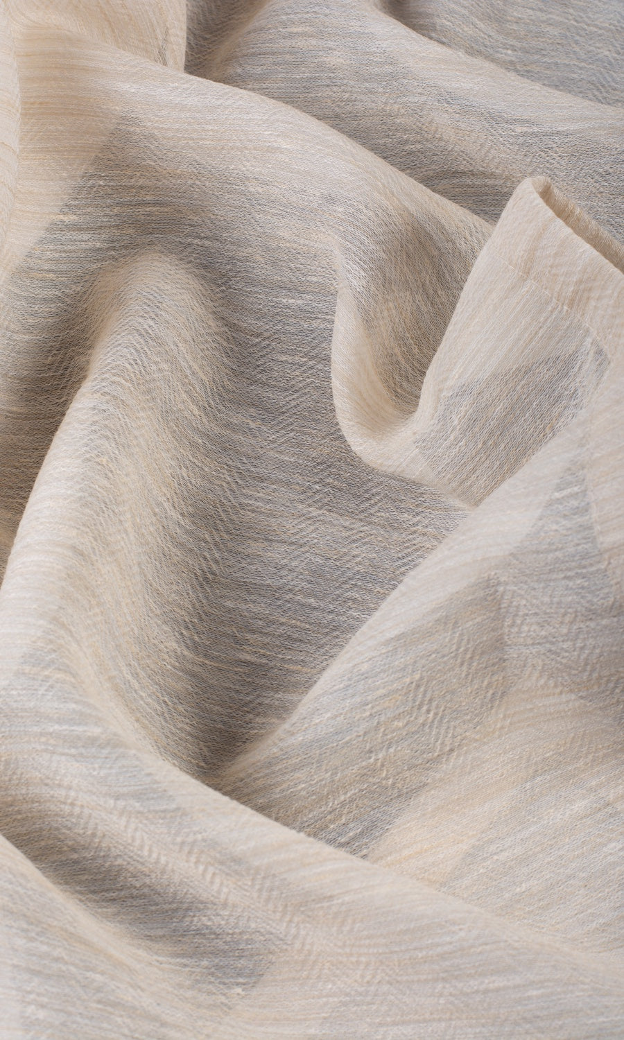 Sheer Fabric Material By the Yard (Pale Beige)