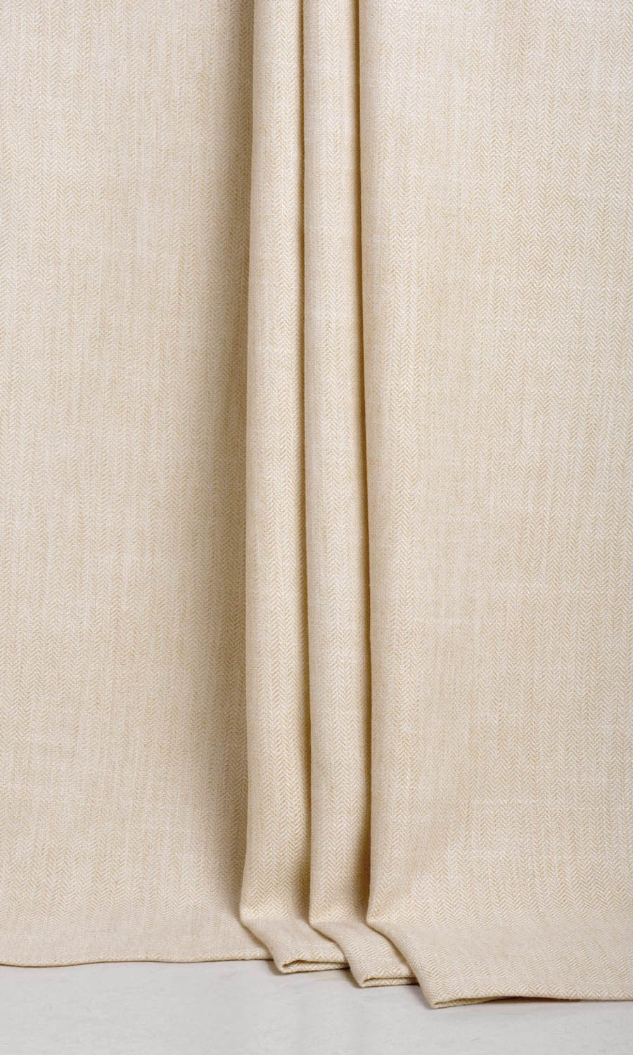 Herringbone Textured Fabric Material By the Yard (Ivory Beige)