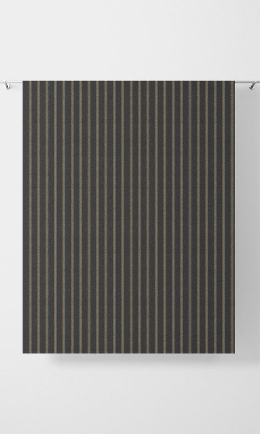 Striped Home Décor Fabric By the Yard (Midnight Blue/ Charcoal Grey)