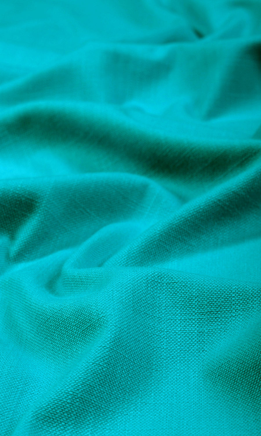 Textured Solid Cotton Window Treatments Fabric Sample (Turquoise Blue)