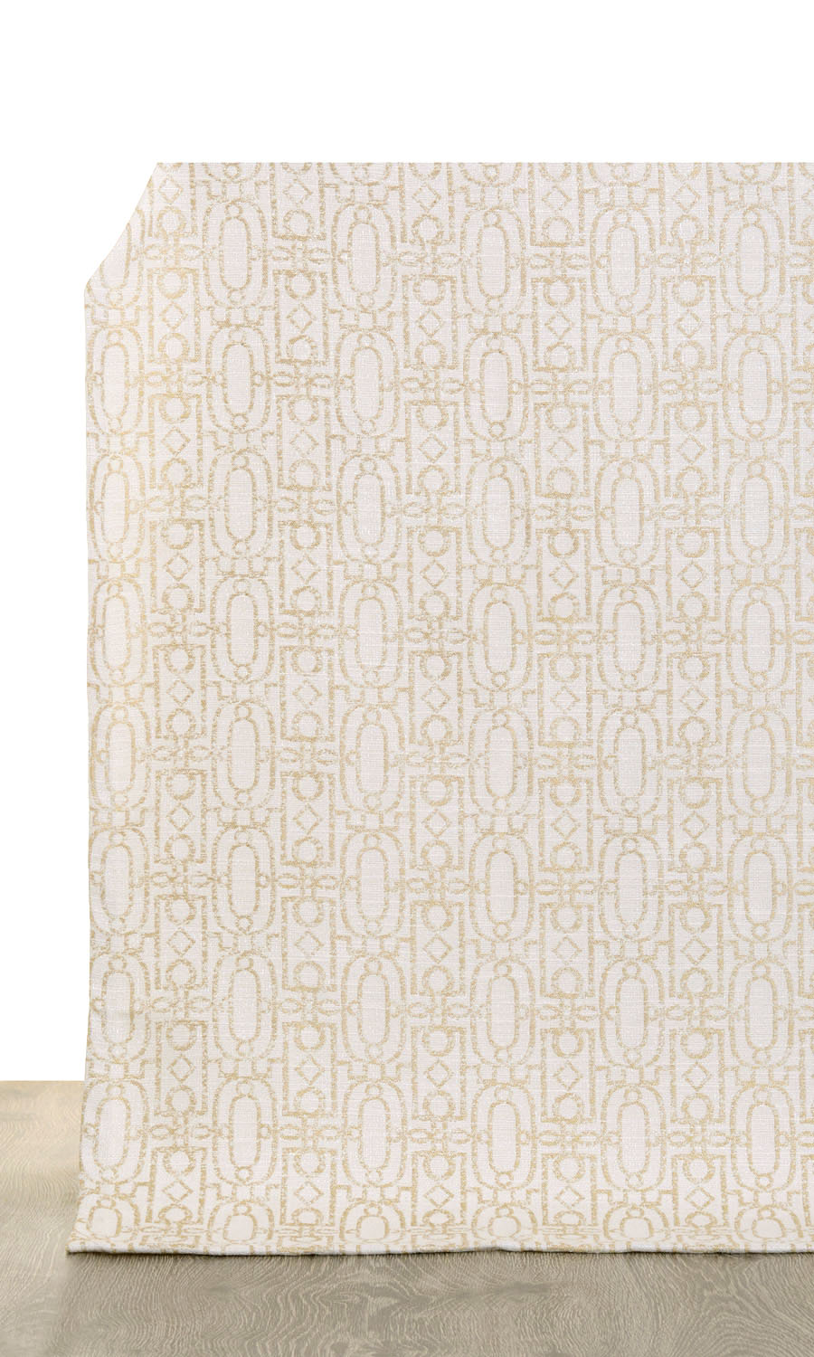 Trellis Poly-Cotton Home Décor Fabric By the Yard (Off White/ Pale Beige)
